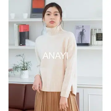 ANAYI 아나이 방모 울 백 슬릿 풀오버 니트