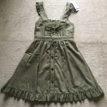 택 포함 새상품 엑시즈팜 자카드 자켓 원피스 OP 그린