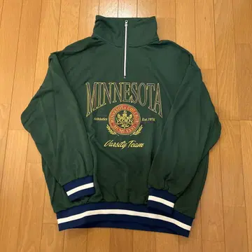 MINNESOTA Varsity Team 맨투맨 하프 지퍼
