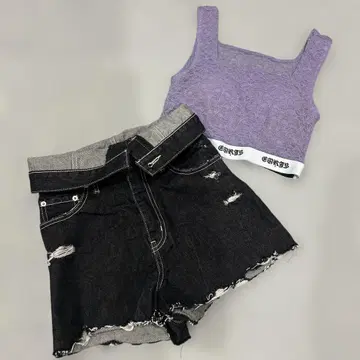 EVRIS 레이스 뷔스티에 하이웨스트 숏팬츠 set 새상품급
