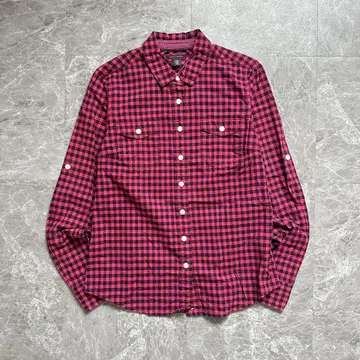 타미힐피거 (S) 깅엄 체크 셔츠 * 가슴 포켓 * 면 100%