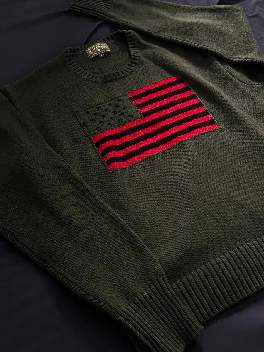 Denim Tears American Flag Knit Green M