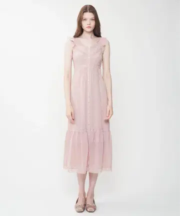 deicy 데이시 쉬폰 레이스 핀턱 원피스