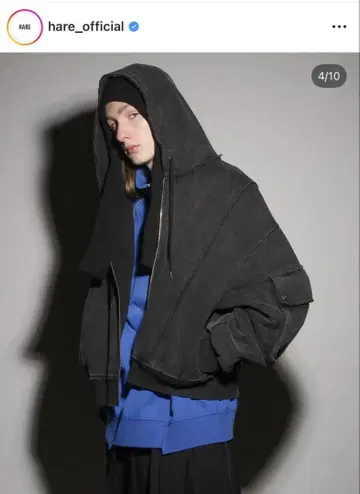 [ HARE ] UNDER GROUND MODE 빈티지 후드 맨투맨