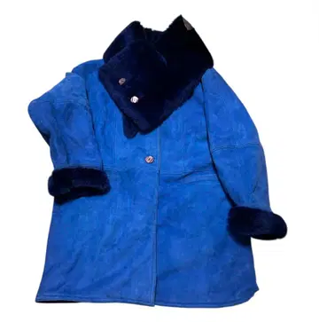 COSMO PELLE 무스탕 코트 로얄 블루 터키산 양가죽