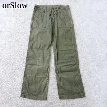 새상품급 orSlow 패티그 팬츠 베이커 팬츠 카키 L 밀리터리