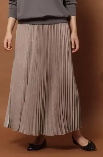 DRESSTERIOR 스웨이드 라이크 아코디언 플리츠 스커트