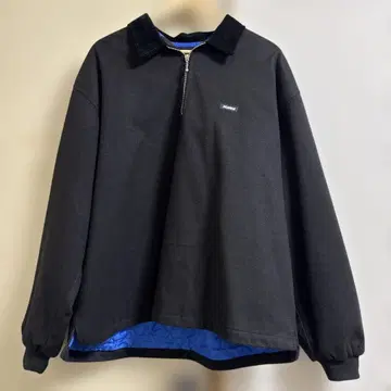 XLARGE 하프 지퍼 블루종