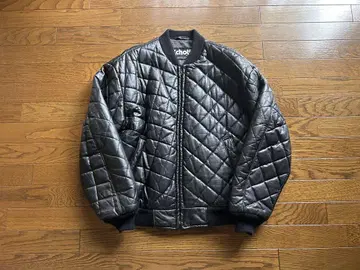 레어 Schott leather 퀼팅 봄버