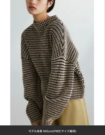 가격 인하 STYLEMIXER 보더 크로셰 칼라 니트