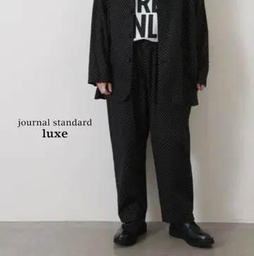 journal standard luxe 코튼 린넨 도트 이지 팬츠