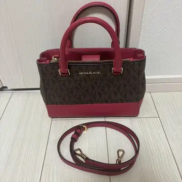 MICHAEL KORS 숄더백 브라운/핑크
