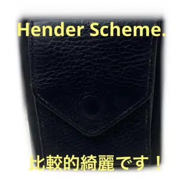 Hender Scheme 3단 폴더형 지갑 수납 봉투 포함