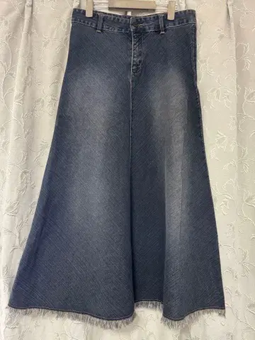 KAREN JEANS 데님 롱 스커트 데미지 진 L 사이즈
