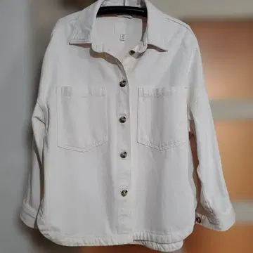 루즈핏 화이트 데님 자켓 오버 사이즈