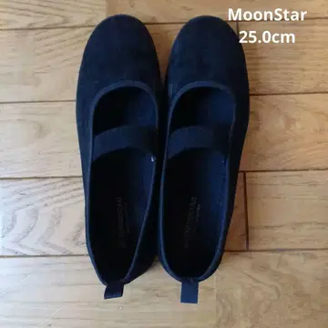 MOONSTAR 블랙 플랫슈즈 25.0cm 단기간 판매