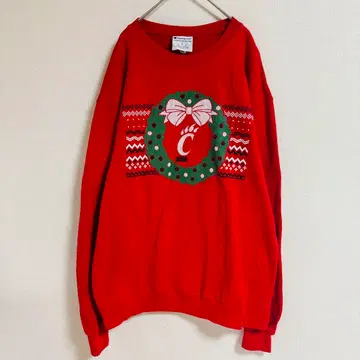 US 구제 의류 Champion 맨투맨 트레이닝복 크리스마스 빅 사이즈