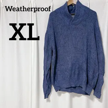 새상품급 Weatherproof [ XL ] 블루 터틀넥 니트