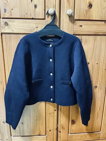 UNITED ARROWS 네이비 노카라 자켓