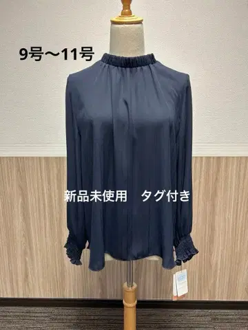 긴팔 블라우스 네이비 여성용