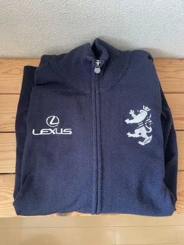 LEXUS 어드미럴 집업 스웨터 네이비