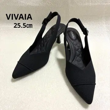 [ 새상품급 ] VIVAIA 슬링백 스틸레토 25.5cm 블랙