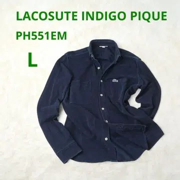 LACOSTE 인디고 피케 데님 긴팔 셔츠 PH551EM