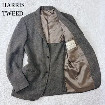 빅 사이즈 해리스 트위드 테일러드 자켓 싸개 헤링본 2XL