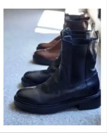 STURLINI 새상품 사이드 고어 부츠 블랙 37