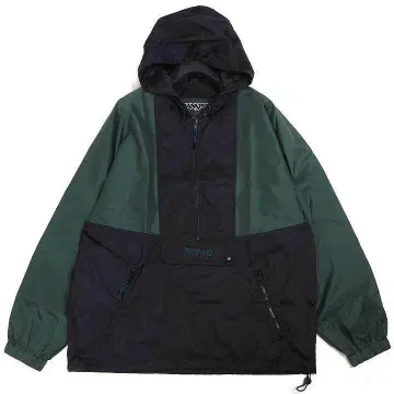 잔스포츠 아노락 풀오버 나일론 자켓 자수 로고 M 90s