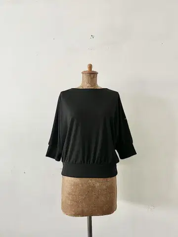KHA:KI 돌먼 슬리브 바스크 셔츠 블랙 사이즈 1