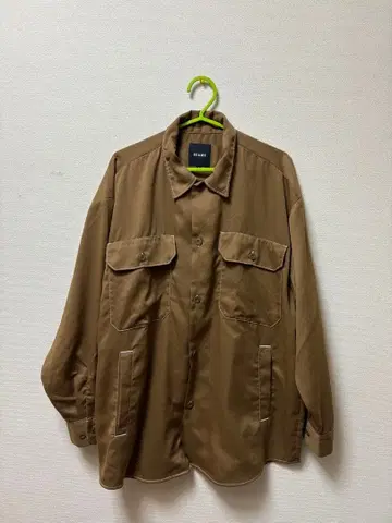 BEAMS 브라운 긴팔 셔츠 S
