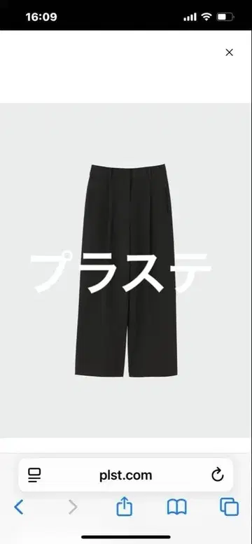 PLUS STYLE 와이드 팬츠 ( 울 블렌드 웜 리저브 )