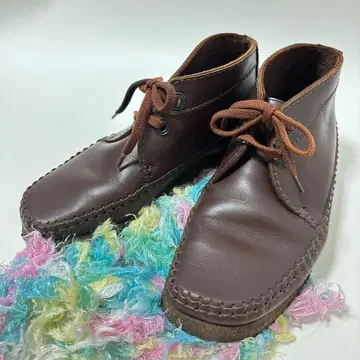 [ Padmore&Barnes ] 천연 가죽 브라운 가죽 숏 처카 부츠
