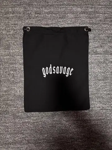 GOD SAVAGE 갓 사베이지 쇼핑백 수납 가방 블랙 로고