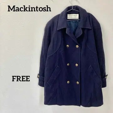 Mackintosh USA제 울 피코트 네이비 골드 버튼