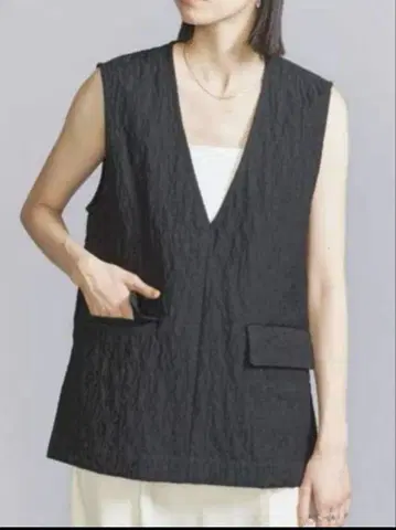 BEAUTY&YOUTH UNITED ARROWS 자카드 V넥 베스트