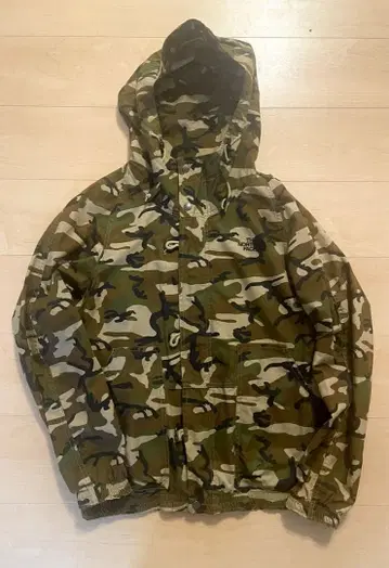 THE NORTH FACE 카모플라쥬 후드 코튼 마운틴 후드티 M