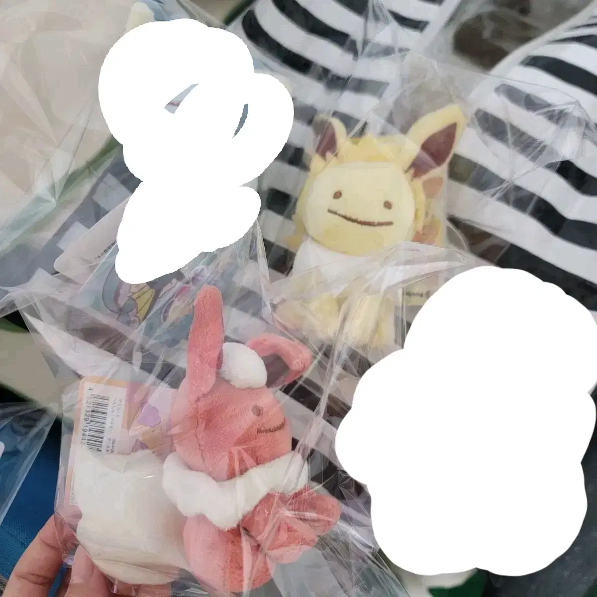 Pokemon Transform Ditto Mascot Keyring Doll - Jolteon Vaporeon Flareon
