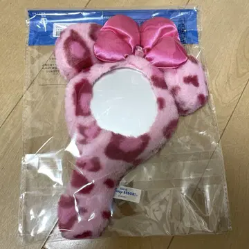 디즈니 미니 레오파드 무늬 거울 볼체인 포함 레오파드