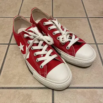 미사용 새상품 컨버스 스타 스니커즈 24.5 빨간색 레드 converse