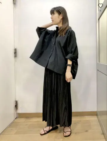 [ 미사용품 ] 유니클로+J 수피마 코튼 돌먼 슬리브 셔츠 M