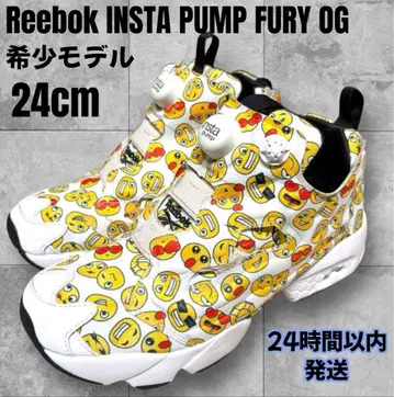 [ 24cm ] 리복 인스타펌프 퓨리 오리지널 스마일 올 패턴 레어