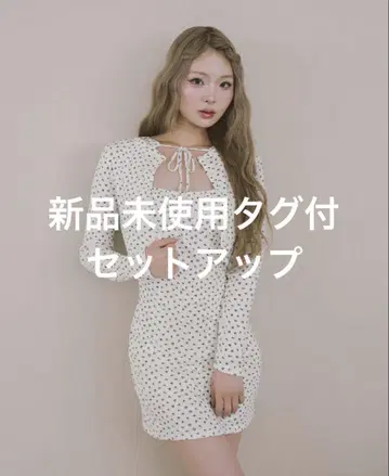 Darich 다리치 프론트 오픈 플로럴 미니 원피스 가디건