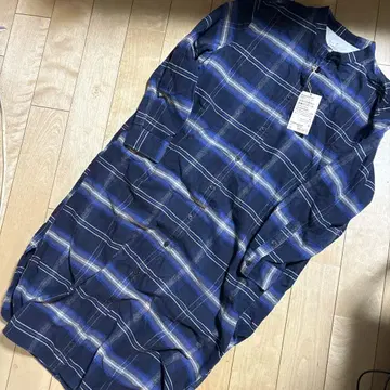 무인양품 긴팔 원피스 체크 S