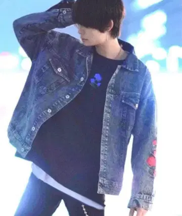 ADORE 데님 자켓 장미 자수