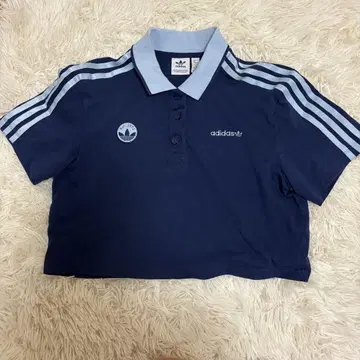 adidas 크롭 피케 셔츠 네이비 A5
