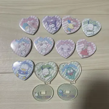 산리오 하트 모양 캔뱃지