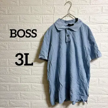 해외 구제 의류 BOSS [ FREE ] 라이트 블루 피케 셔츠 빅