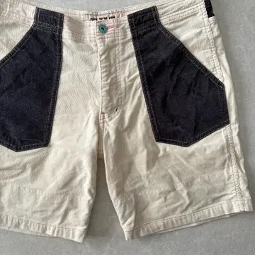 멀티 컬러 코듀로이 숏팬츠 화이트 L 구제 의류 남성용